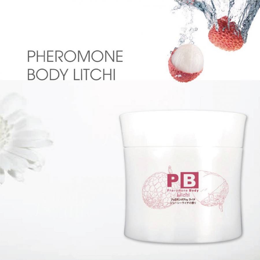 Pheromone Body Litchi] - Sữa tắm + Tẩy da chết muối biển hương vải